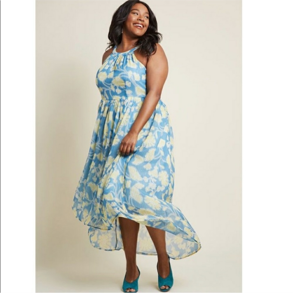 Modcloth Brave New Whirl Floral Maxi Dress NWT